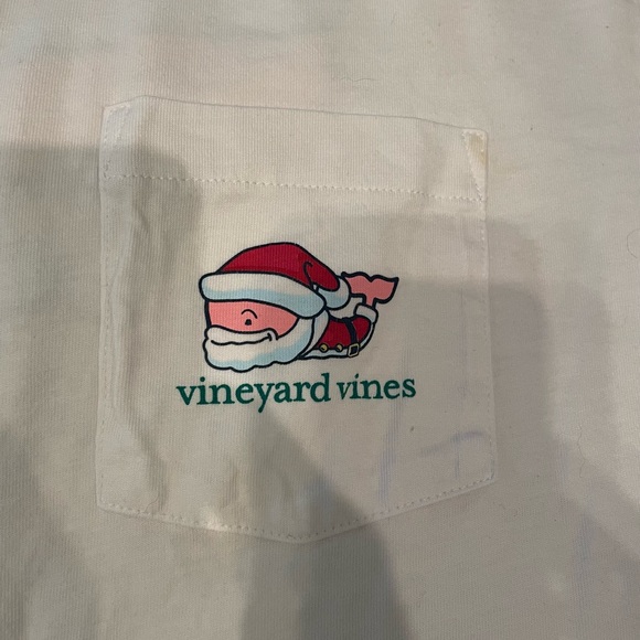 L Vineyard Vines Christmas whale shirt l/s - Picture 3 of 5